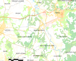 Map commune FR insee code 63276